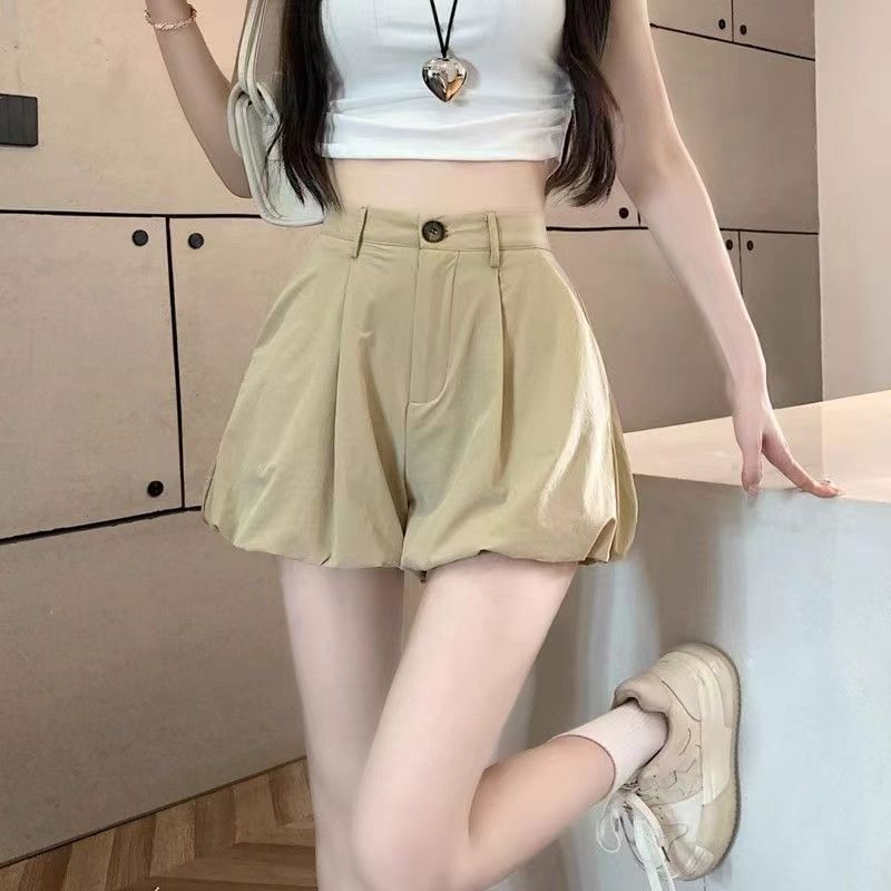 Everose - Hoge taille effen shorts