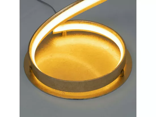 Lampadaire salon ondulé feuille dorée - Millenium