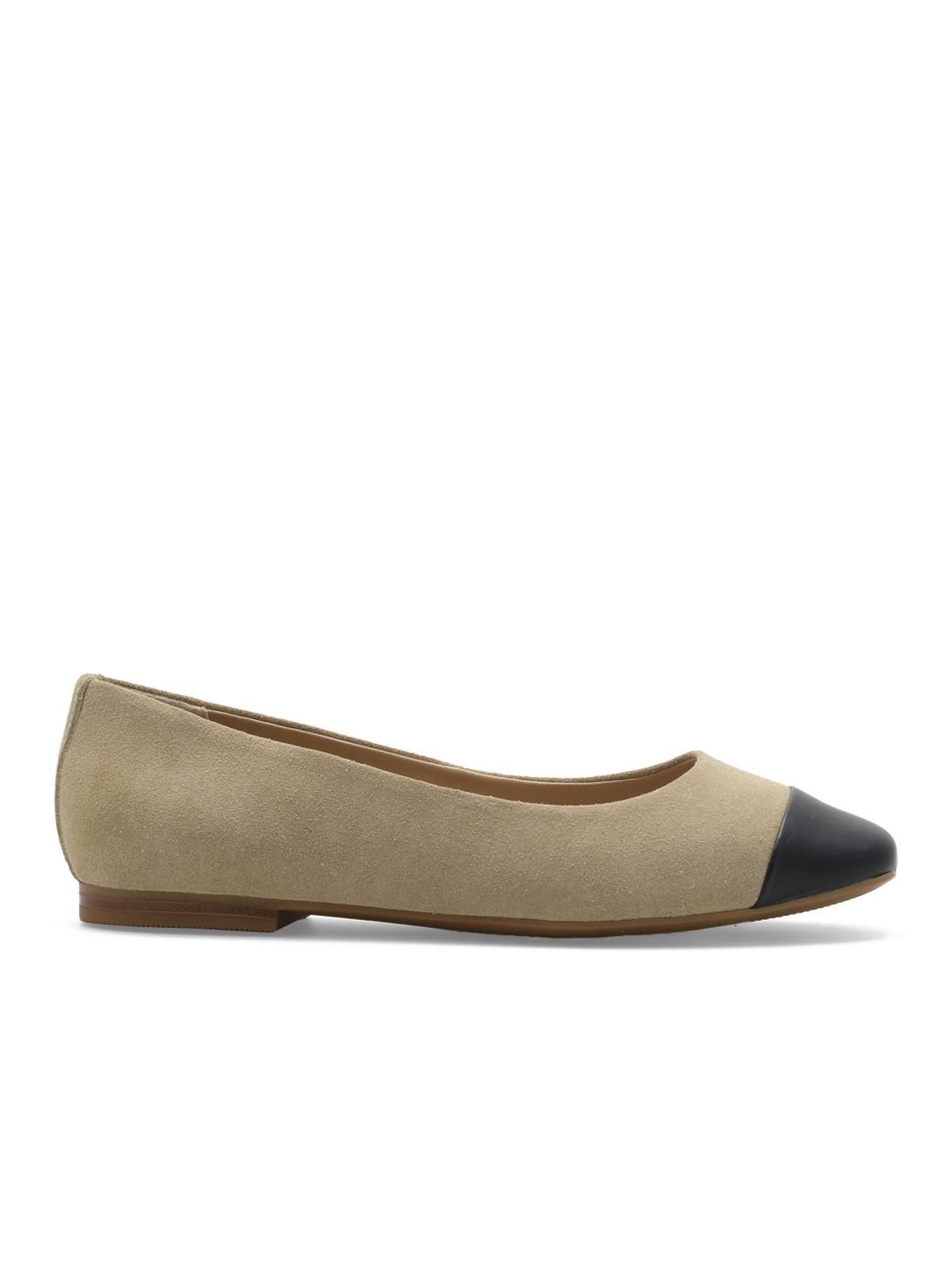 Trieste Ballerina Leather Beige - Trapes Sko