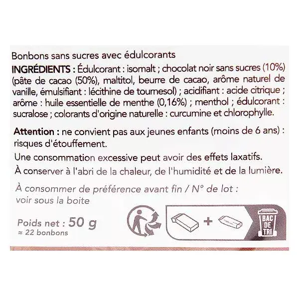Balas de menta Solens recheadas com chocolate 50g