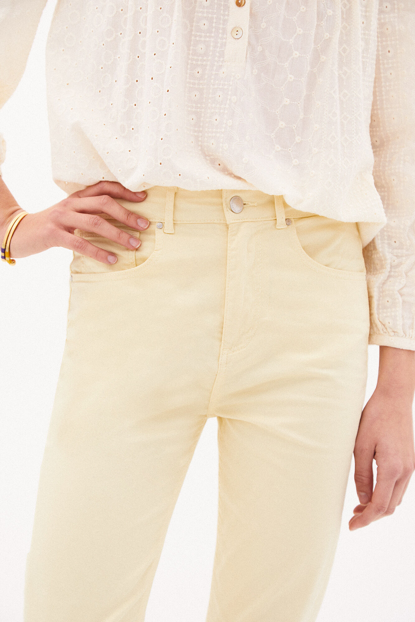 Calça jeans Jade Slim - Amarela