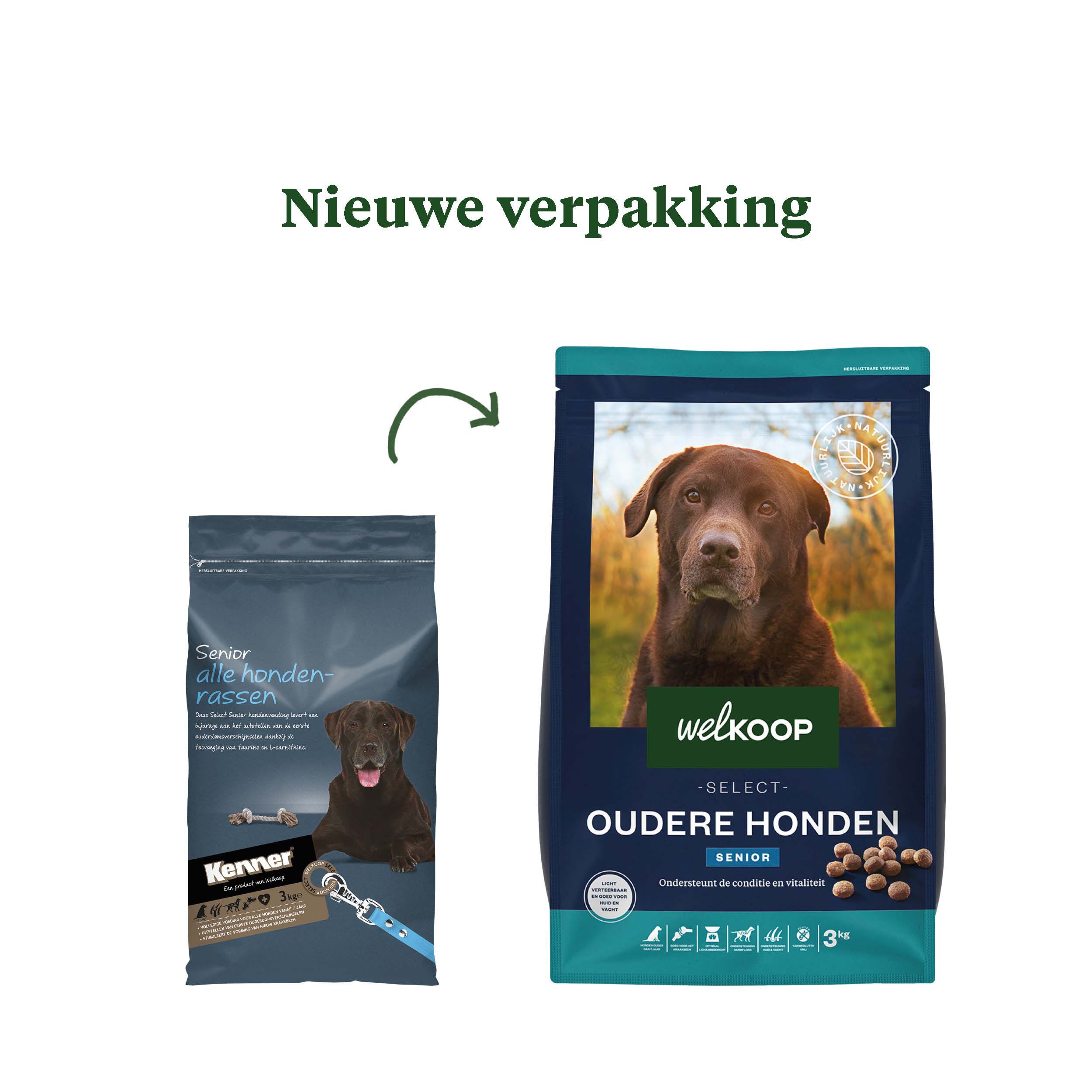Welkoop Select Senior Krokante brokken - Hondenvoer - 3 Kilogram - kip