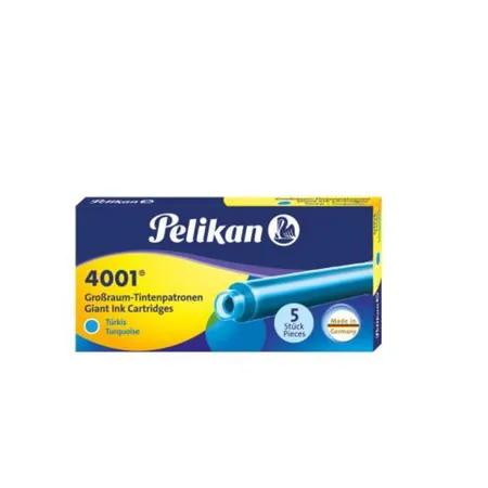 Pelikan Tintenpatrone 4001 Großraumpatrone, 5 Stück, türkis
