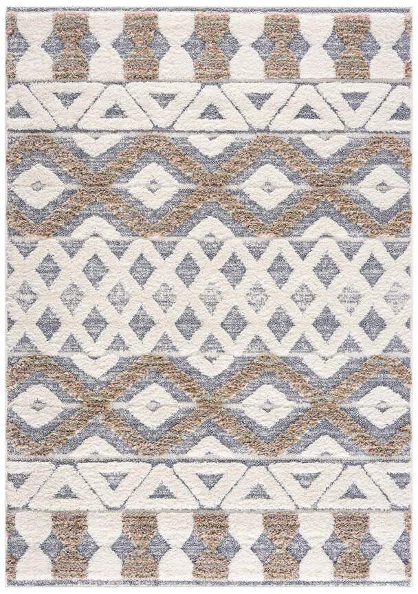 Carpet City Hochflor-Teppich »Focus 3050« rechteckig 20 mm Höhe Läufer, Boho, Hochtief-Muster/ 3D-Effekt, für Wohnzimmer, Schlafzimmer