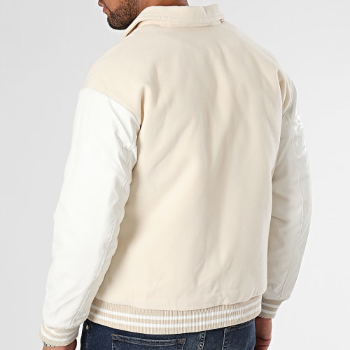 Veste Teddy Beige Blanc