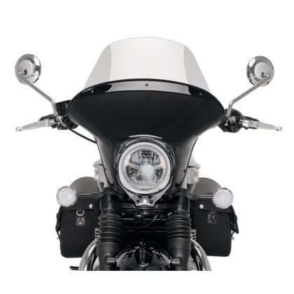 Tête de fourche Puig BATWING SML TOURING NOIR BRILLANT - Gris