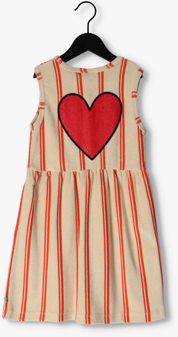 CARLIJNQ oranje carlijnq mini jurk stripes flame - tanktop dress wt print