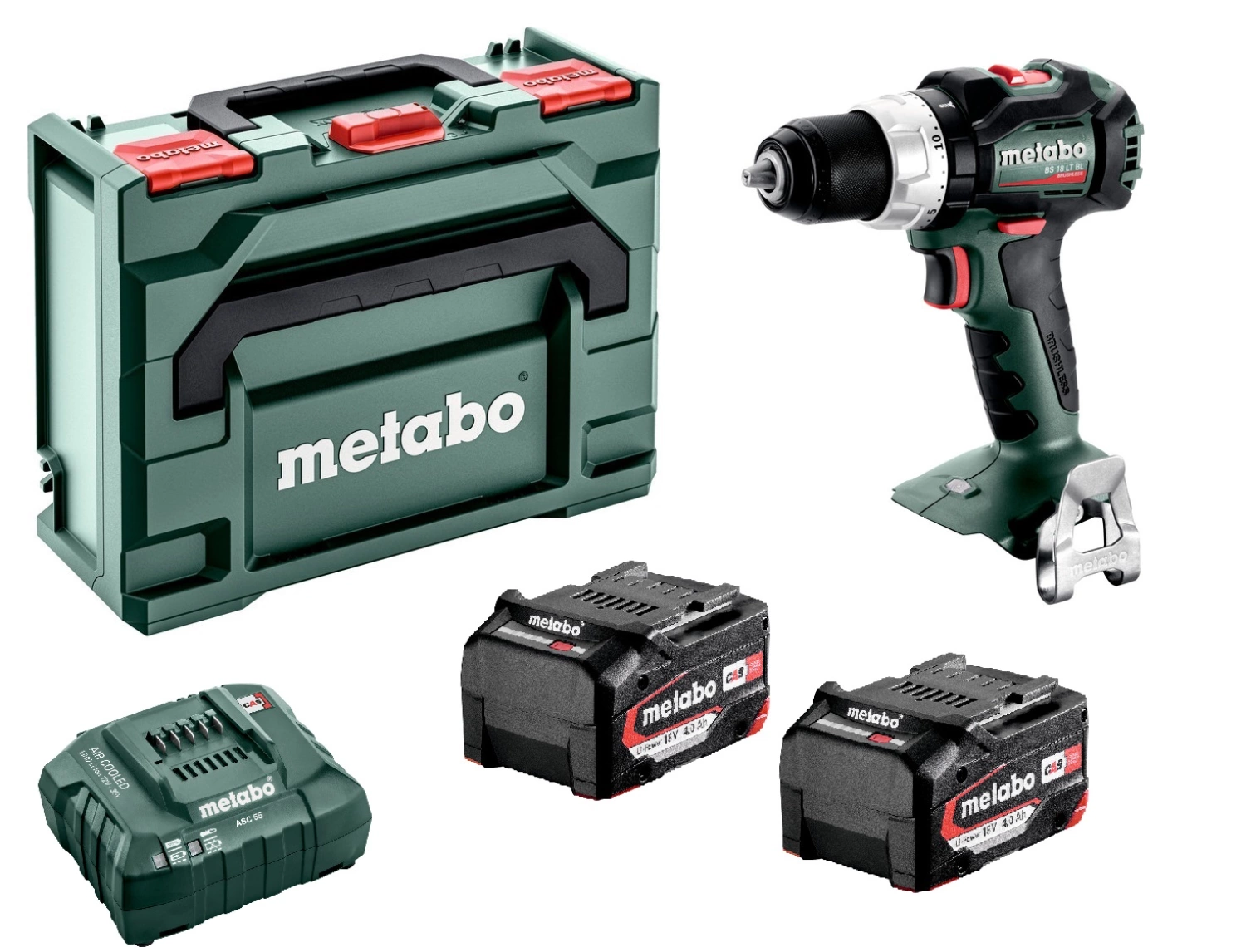 Metabo BS 18 LT BL 18V Li-Ion accu boor-/schroefmachine set (2x 4,0Ah Li-Power accu) in metaBOX - koolborstelloos