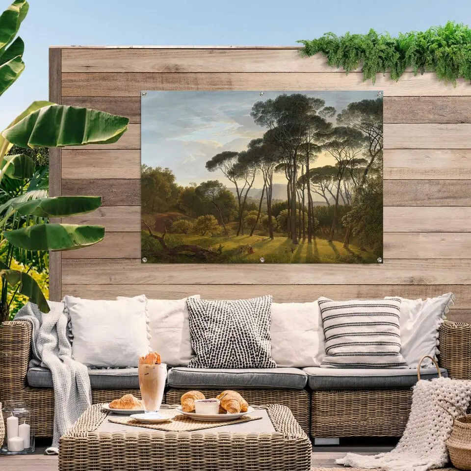 Tuinposter Voogd Italiaans Landschap - 100x140cm - Groen