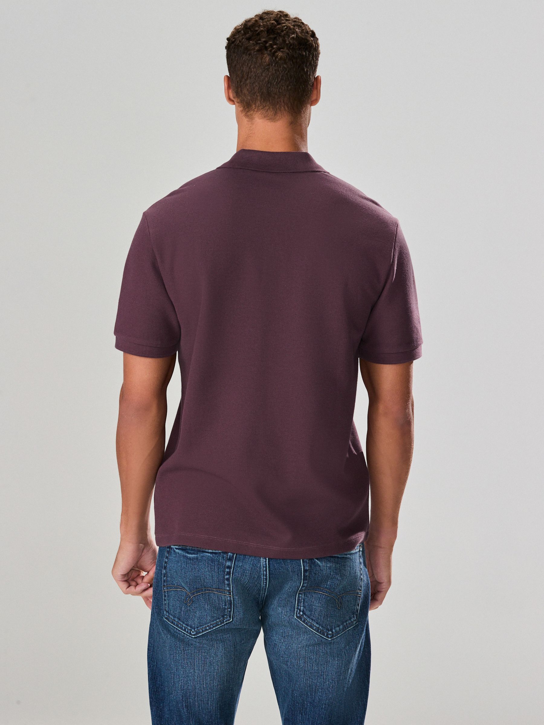 Roze - Nette poloshirt met textuur