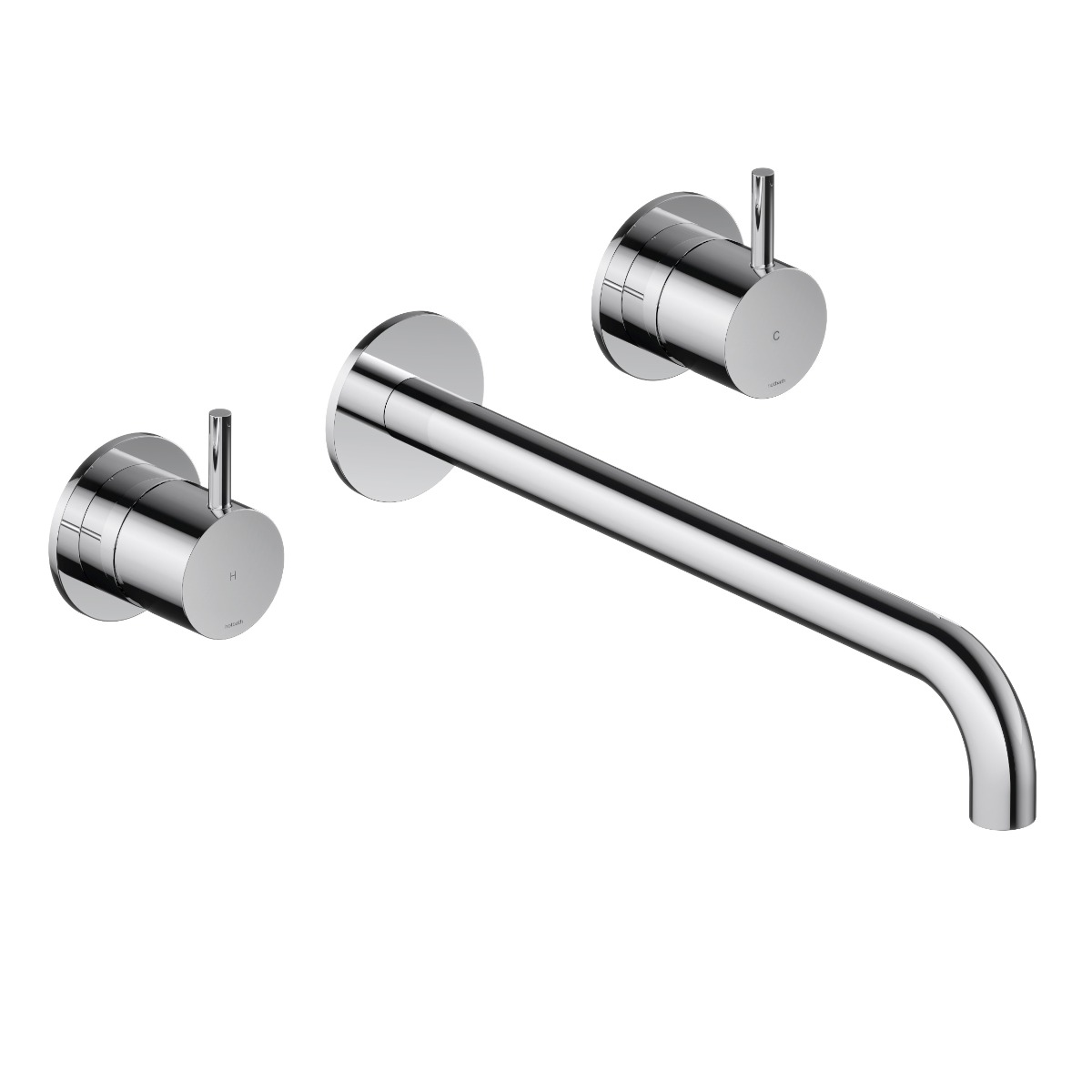 Hotbath Cobber 3-gats inbouw wastafelkraan 25cm chroom