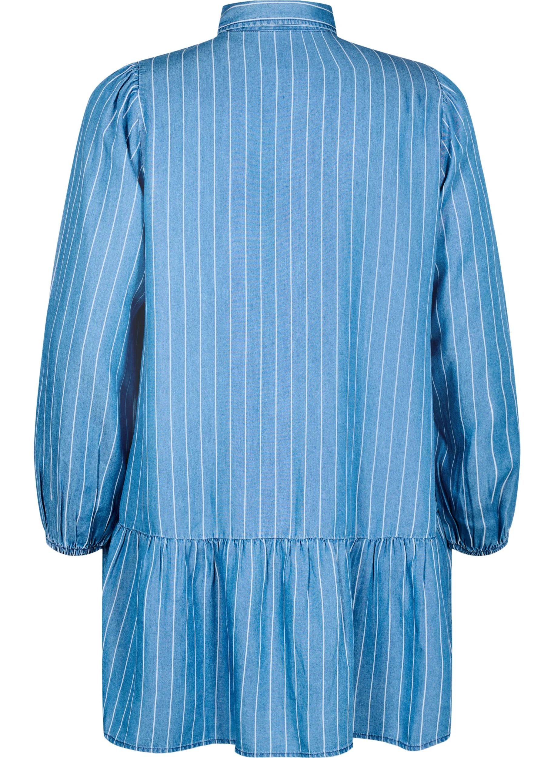 Denim tunika med TENCEL™ og striber