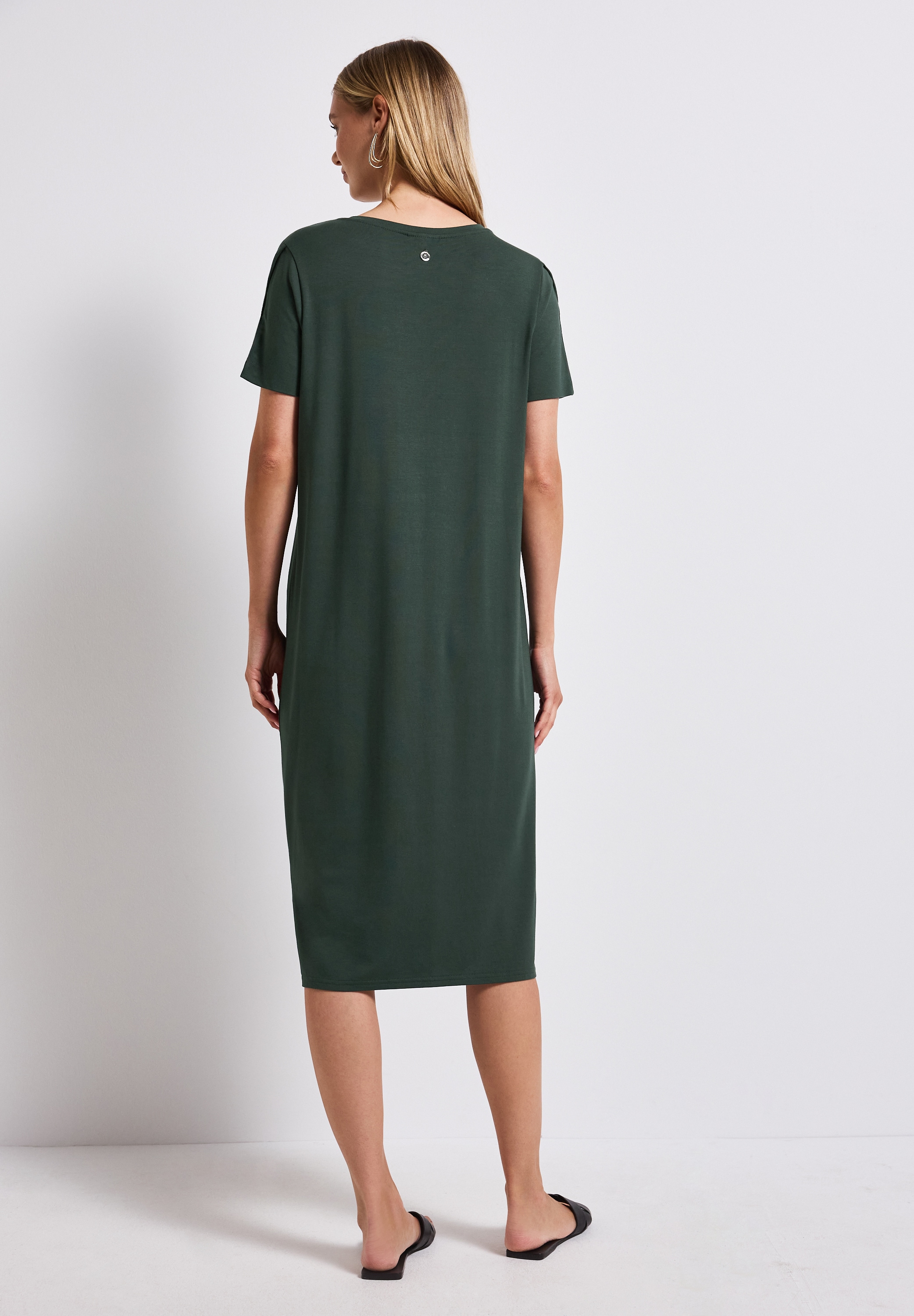 STREET ONE Shirtkleid Ohne Taschen Sommerkleid mit Schlitzdetail