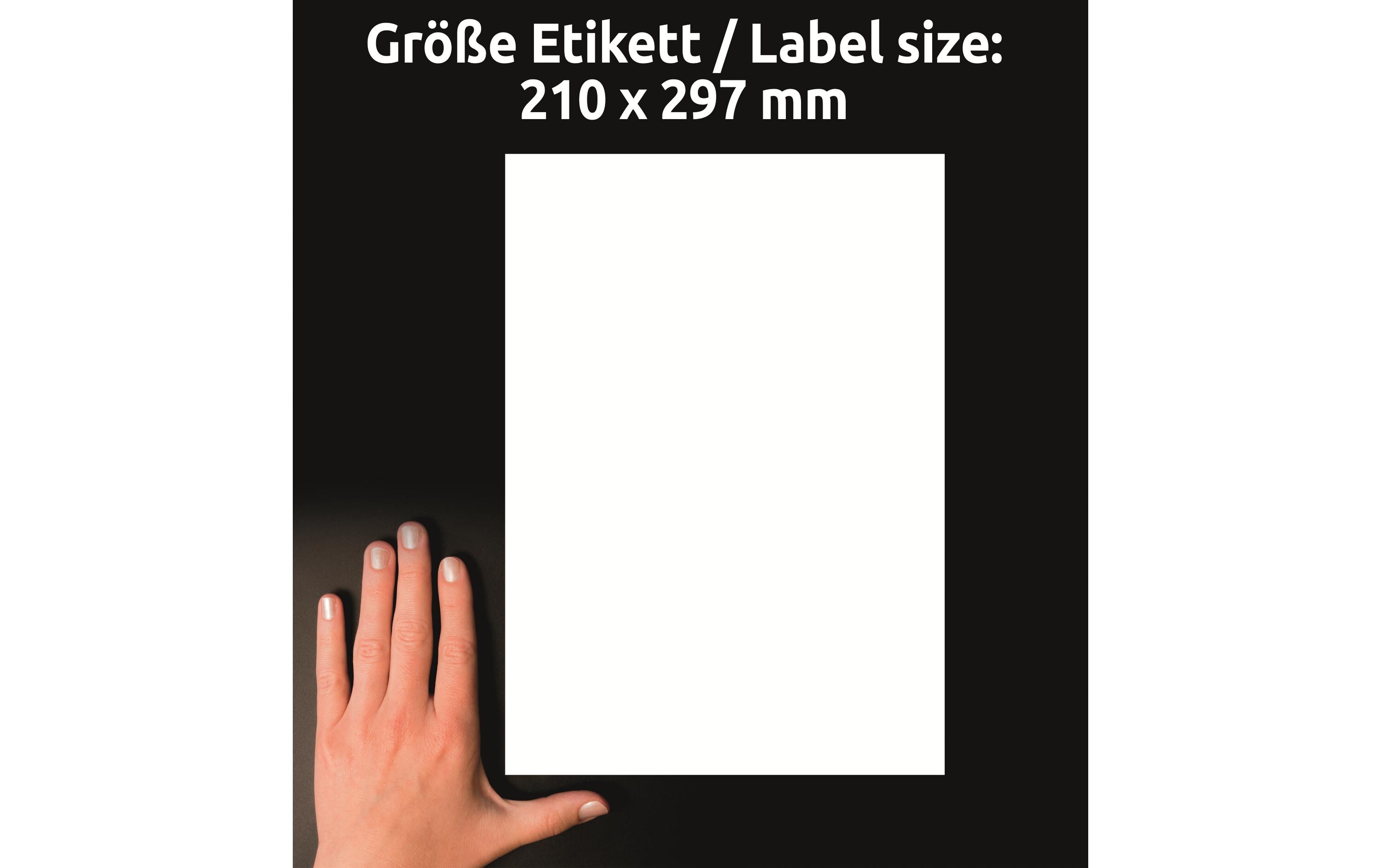 Universal-Etiketten Stick + Lift 210 x 297 mm, 30 BlattAblösbare Etiketten
