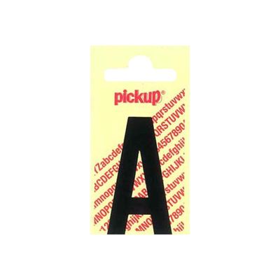 Pickup - Étiquette autocollante - 90 mm - Lettre A - noir mat