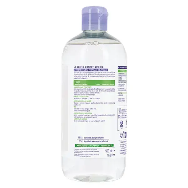 Eau Thermale Jonzac Pure Eau Micellaire Purifiante Bio 500ml