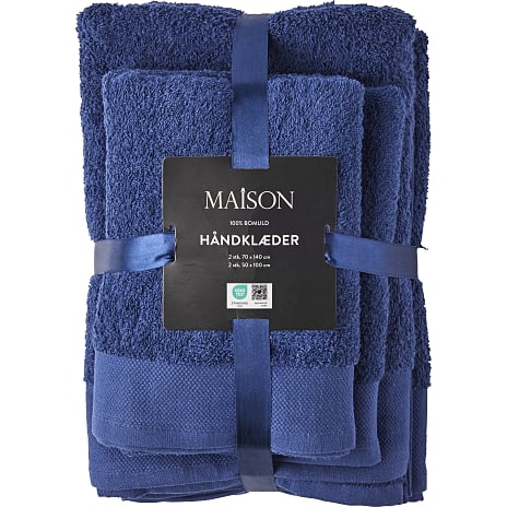 Maison håndklæder 4-pak - blå