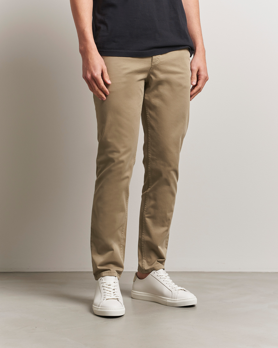BOSS ORANGE Tapered Fit Cotton Chinos Beige