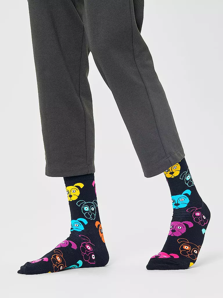 HAPPY SOCKS Damen Socken DOG 36-40 black schwarz