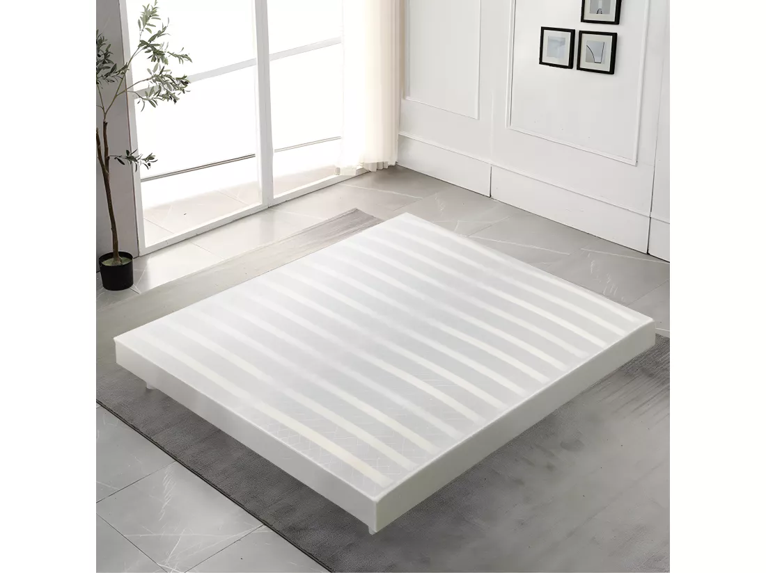 Sommier Tapissier 140x190cm avec 5 Pieds - Sommiers à Lattes en Bois pour Adulte et Enfant