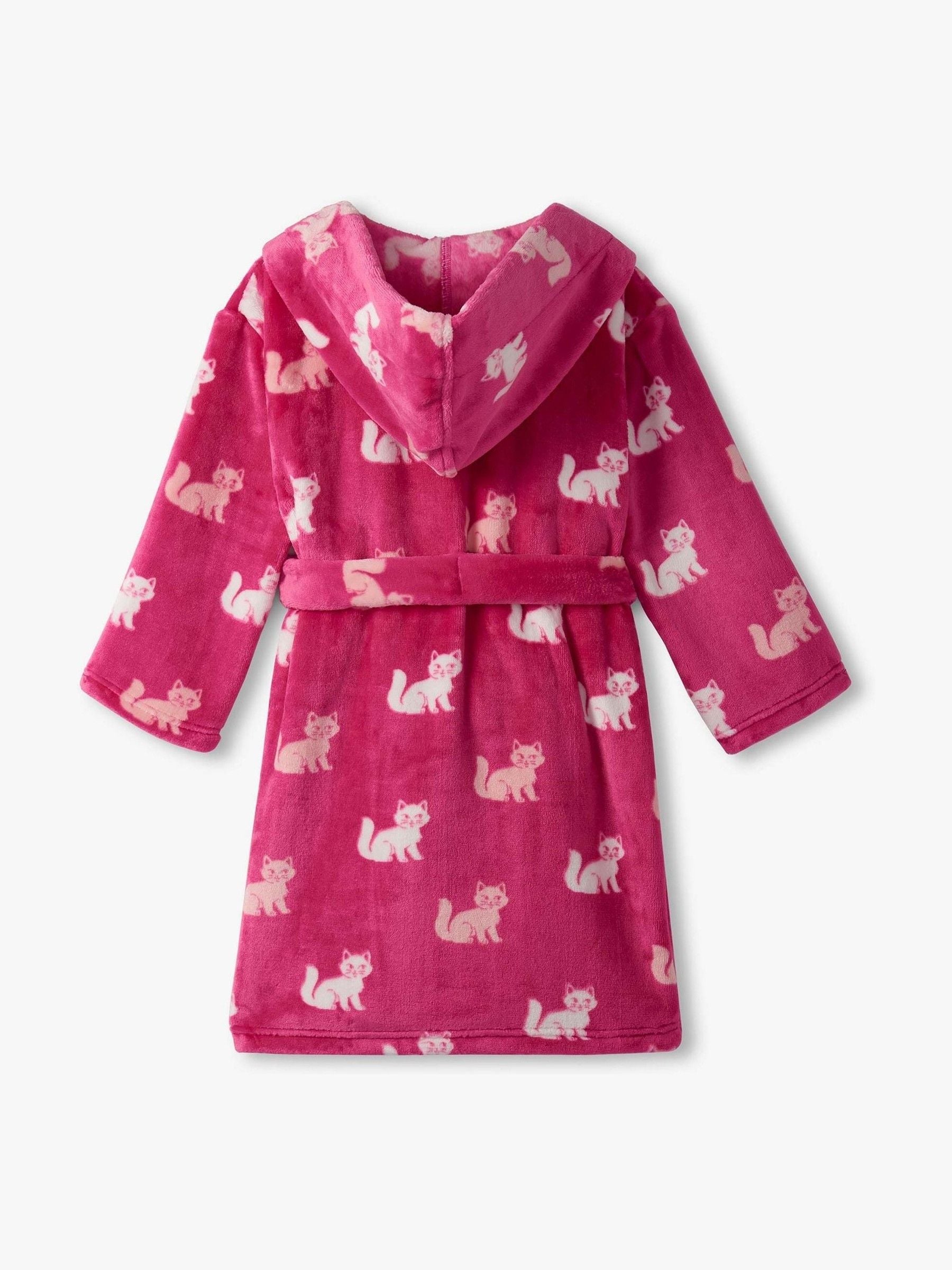 Hatley Pink Little Kitties Fuzzy Fleece Dressing Robe