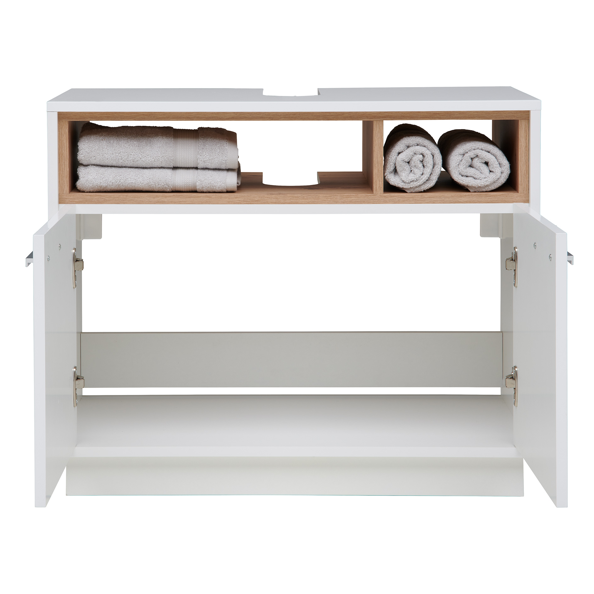 Waschbeckenunterschrank - weiß - Artisan Eiche - 80 cm