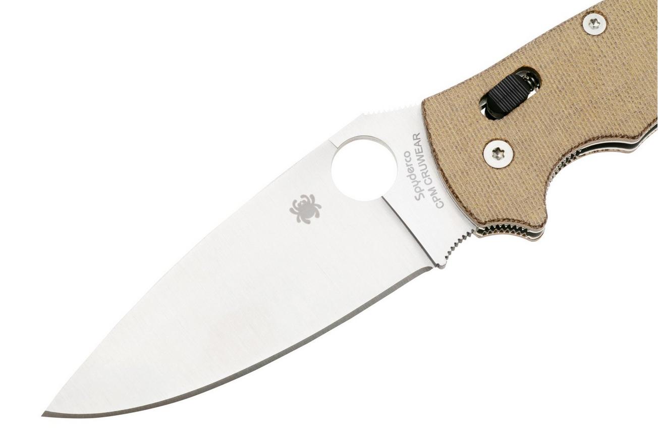 Spyderco Manix 2 XL CPM Cru-Wear C95MPCW2 Brown Canvas Micarta zakmes