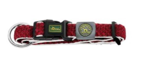 Hunter - Coleira Vario Plus Large Thread, Tamanho do Pescoço 40-60cm, Vermelha