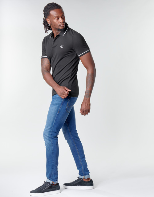 Calvin Klein Jeans - TIPPING SLIM POLO - Noir