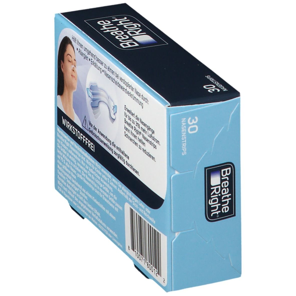 Besser Atmen Breathe Right Nasenstrips transparent, normal
