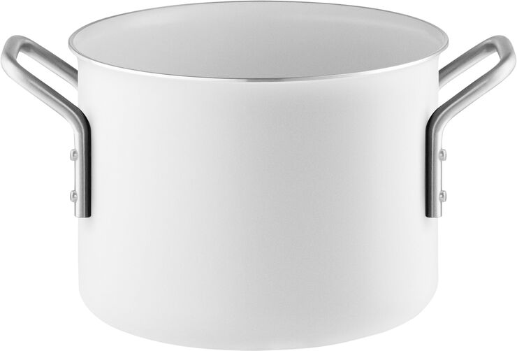 Eva Trio White Line gryde m. keramisk belægning 2,5 l. Hvid/hvid