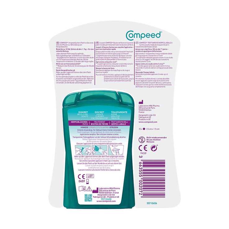 Compeed Herpesbläschen Patch HRA, 15 St