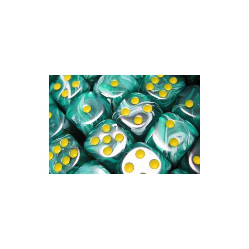 Pack de 36 dés D6 * vortex * VERT MALACHITE