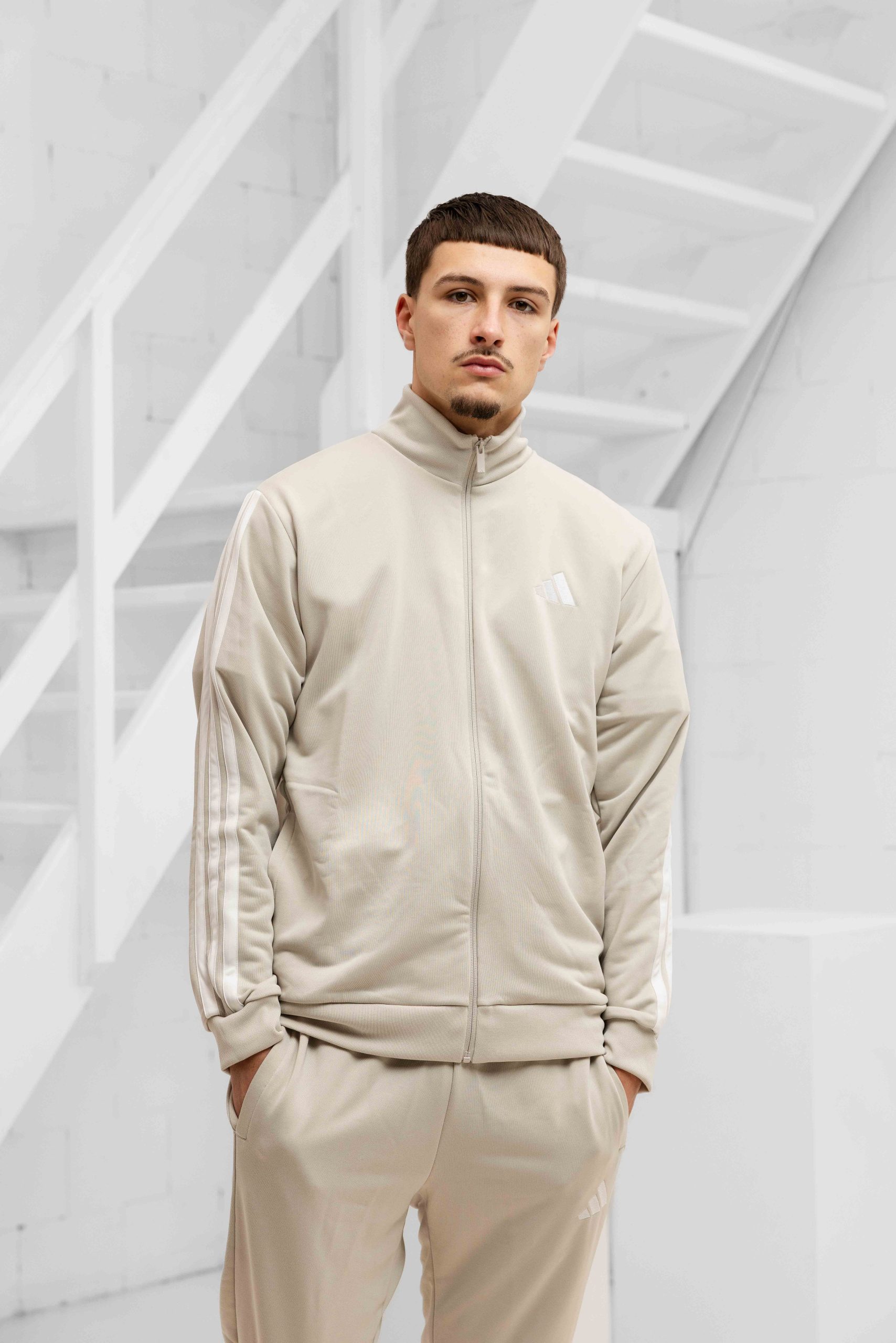 Adidas French Terry Trainingspak Heren Beige