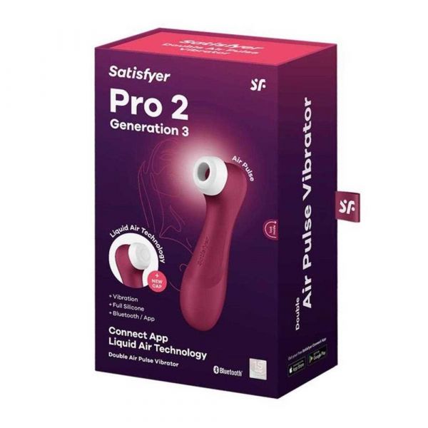 Satisfyer Estimulador Pro 2 Geração 3 Bluetooth Vinho Tinto