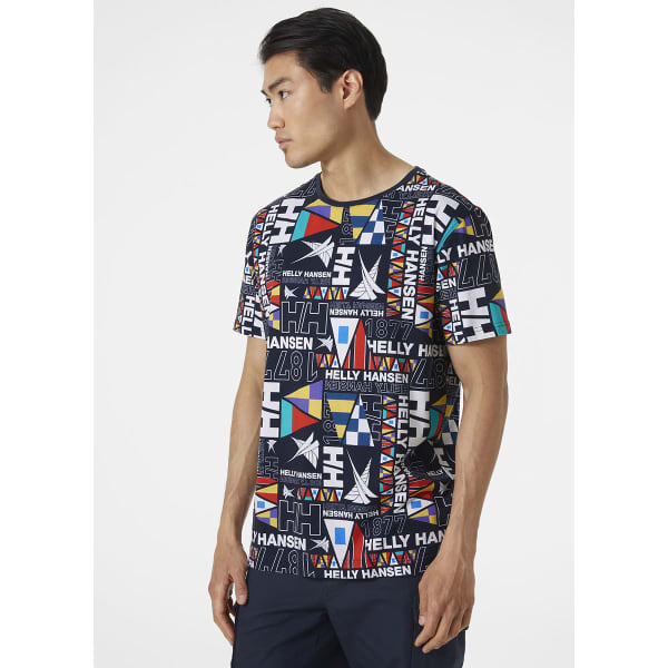 T-shirt HELLY HANSEN NEWPORT T-SHIRT NAVY BURGEE AOP