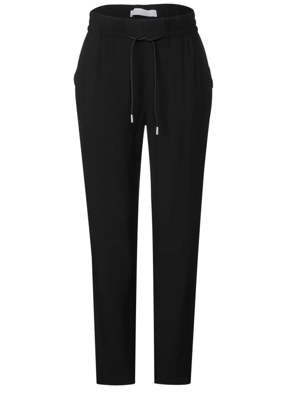 Viskose Loose Fit Hose - Black