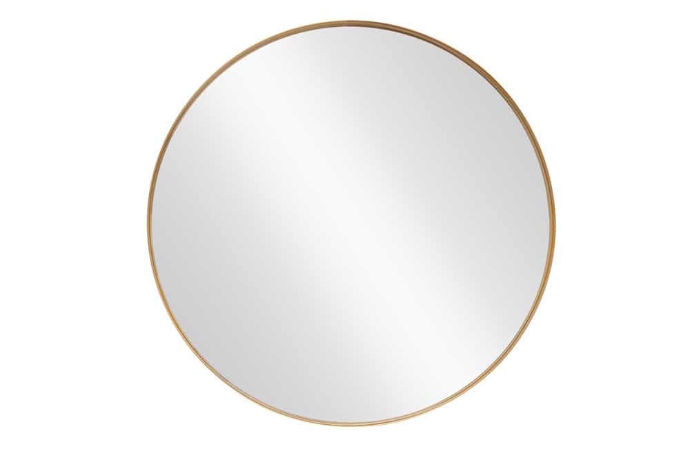 Runder Wandspiegel PORTRAIT 75cm gold mit Metallrahmen