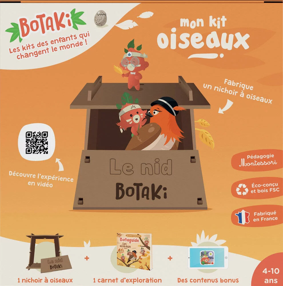 BOTAKI - KIT ACTIVITE OISEAUX : FABRIQUE TON NICHOIR A OISEAUX