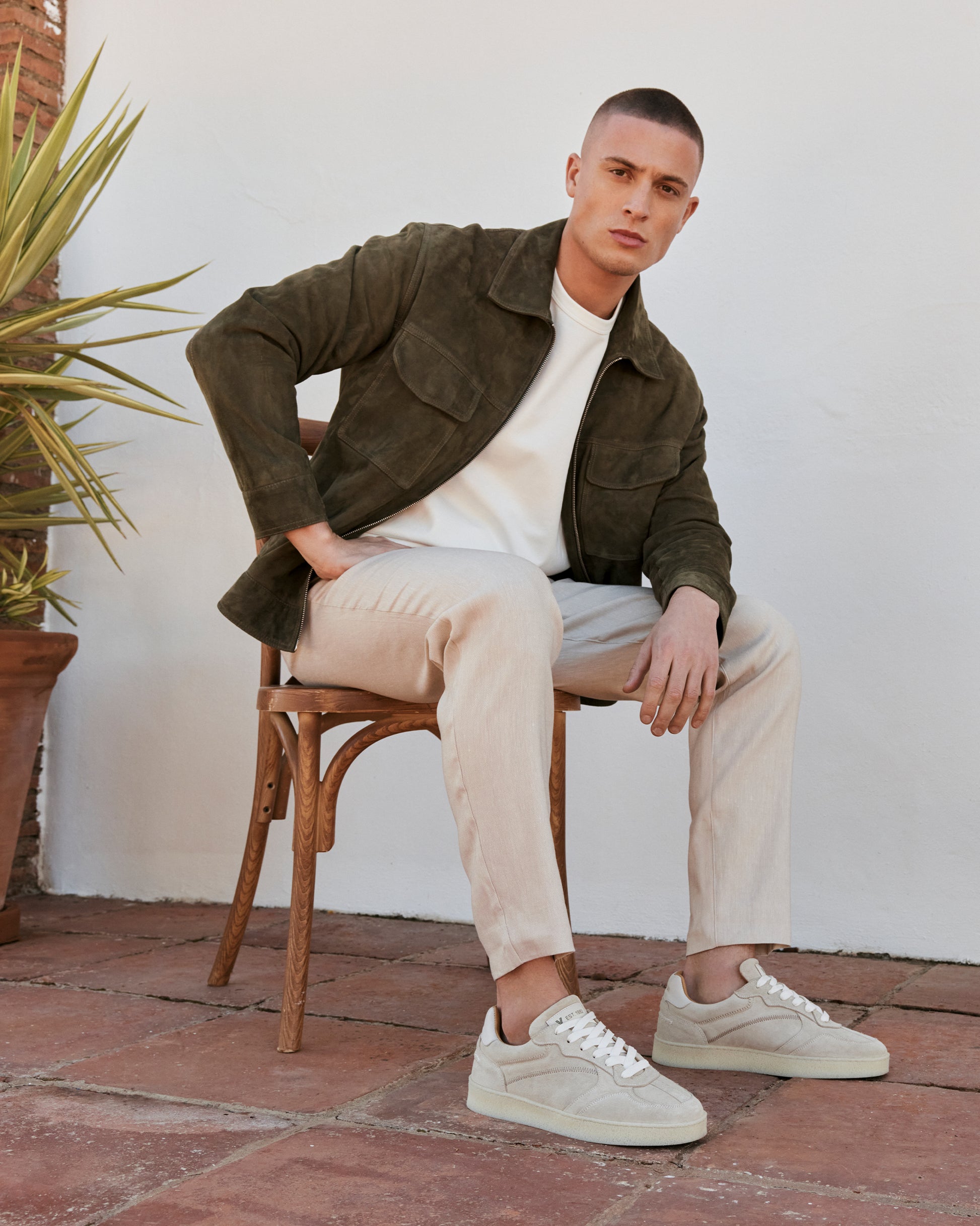 VIA VAI beige heren sneakers Zane Ethan