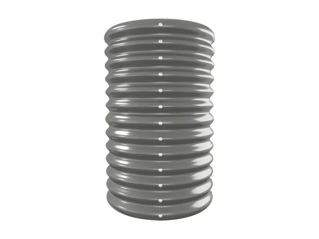 Lit surélevé de jardin Acier enduit de poudre 332x40x68 cm gris