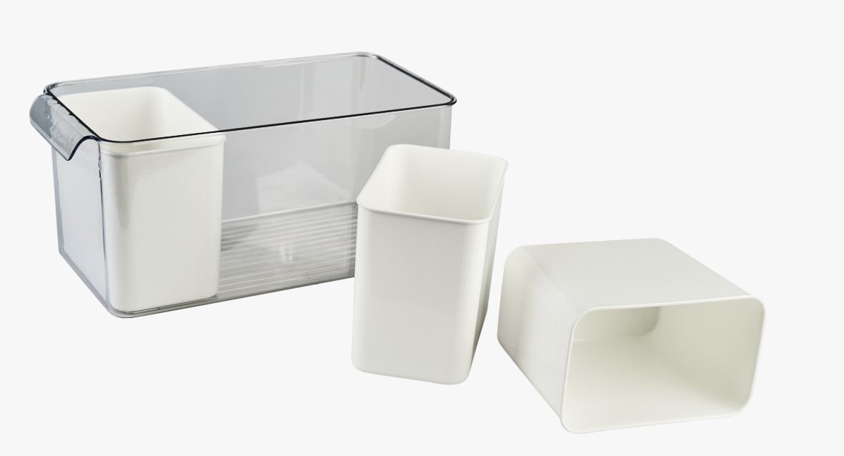 Oppbevaringsboks offwhite - 16x31,5x14,5 cm
