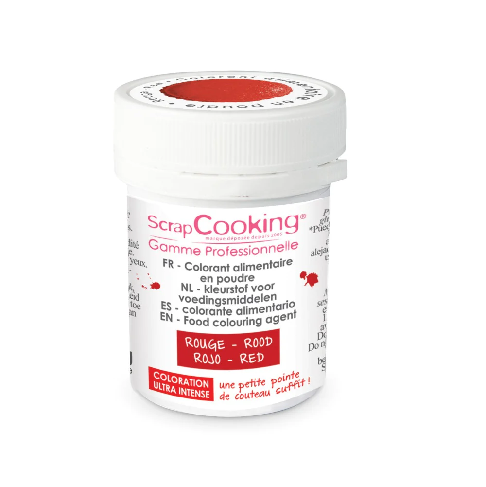 Colorant alimentaire en poudre rouge Scrapcooking