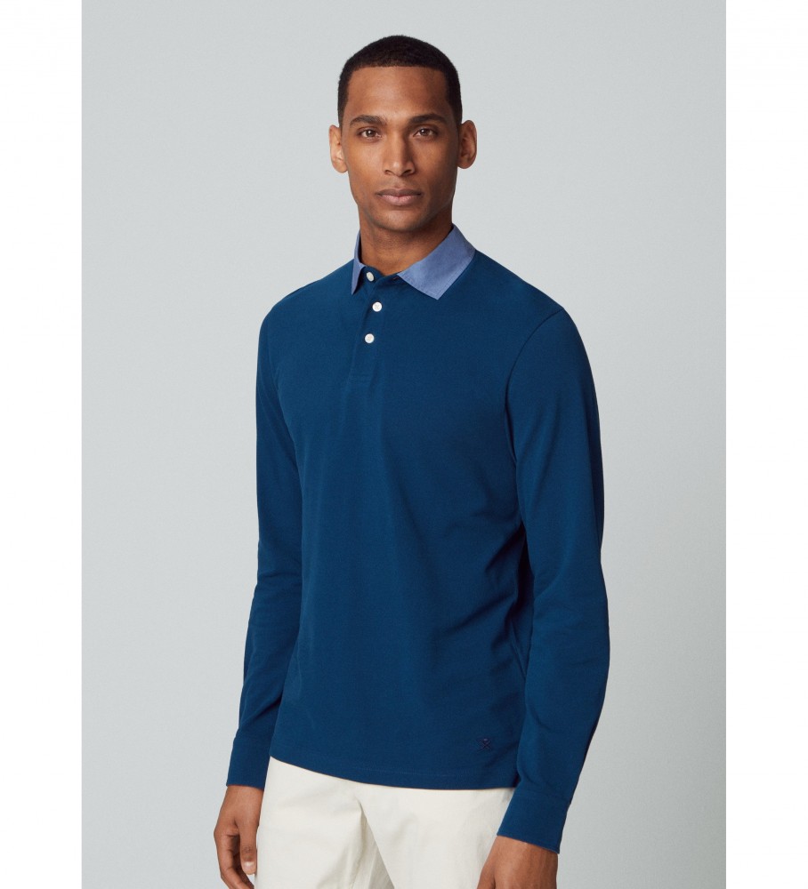 Polo com gola Hackett azul