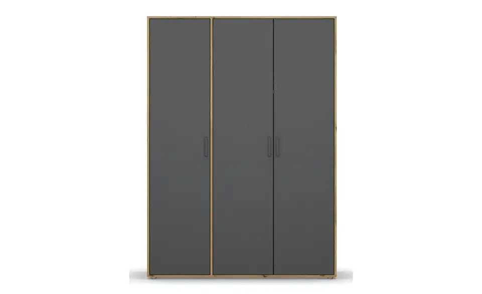 Drehtürenschrank Absetzung: Eiche Artisan 140 cm 3 Stück