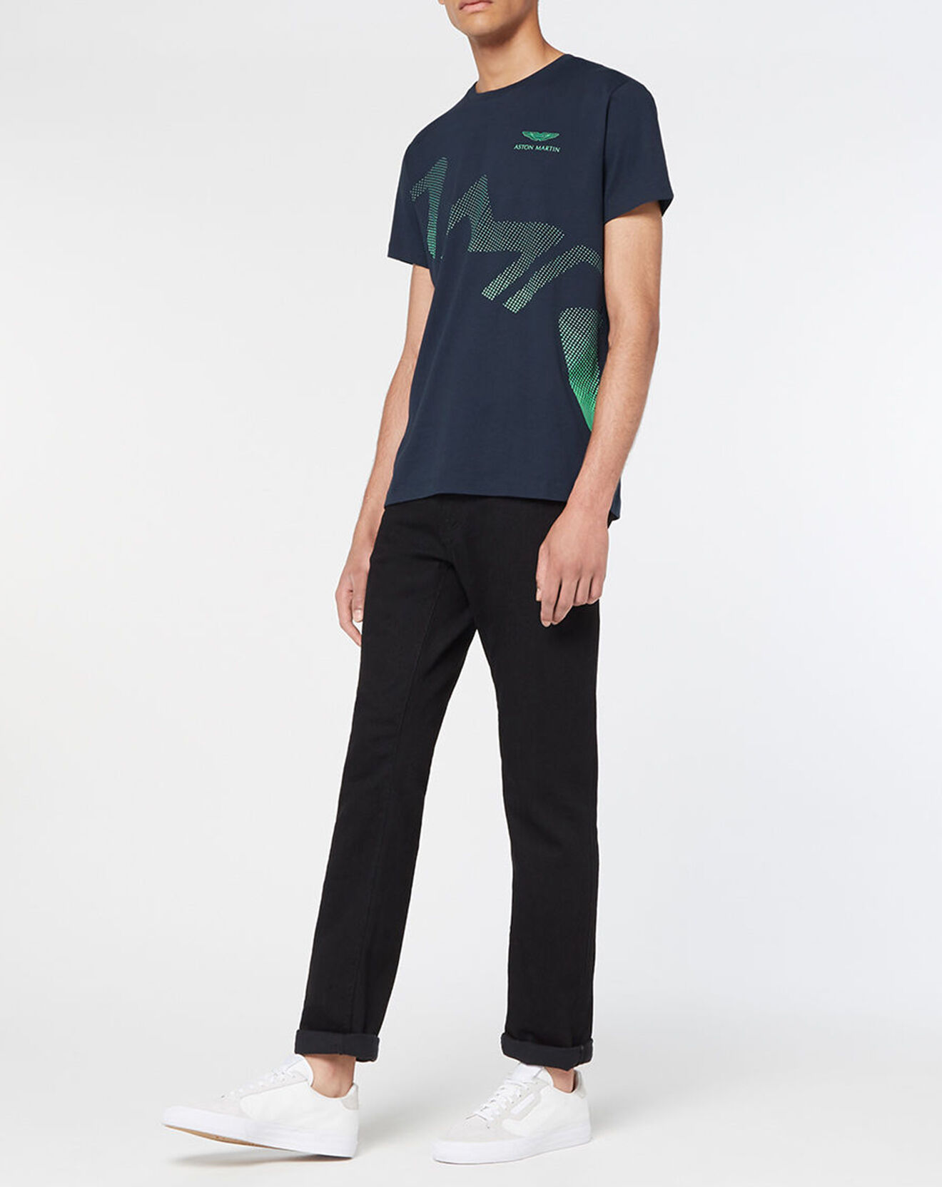 Hackett London T-Shirt Logo Aston Martin Racing bleu marine