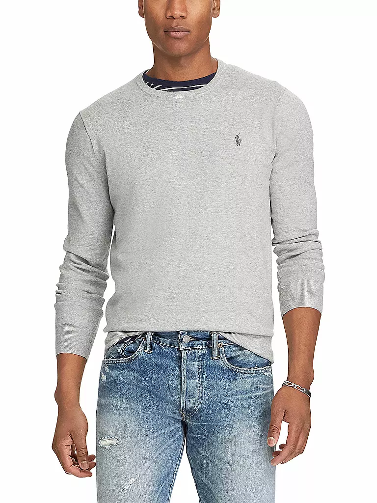 POLO RALPH LAUREN Pullover Slim Fit  grau