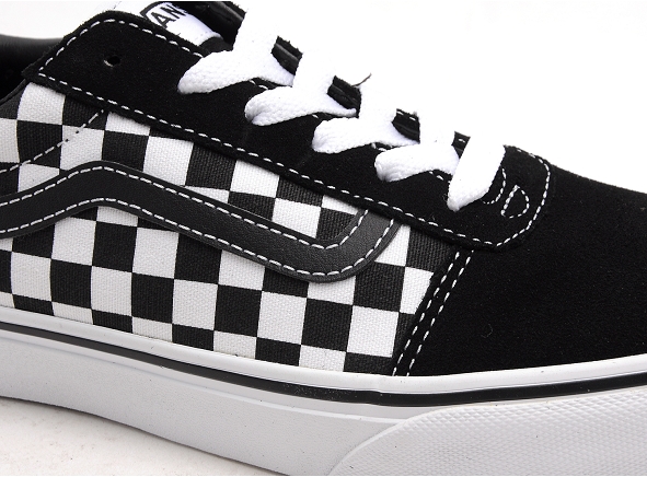 Vans basses femme ward yt checkered cvs noir