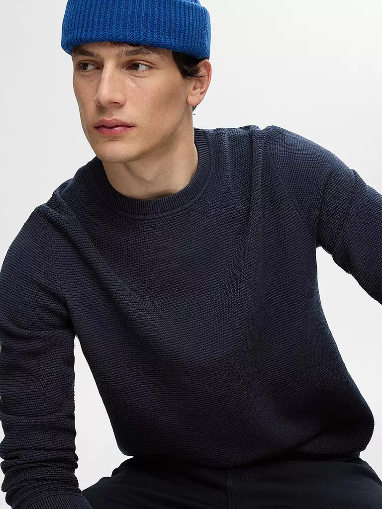 SELECTED Pullover SLHROSS dunkelblau