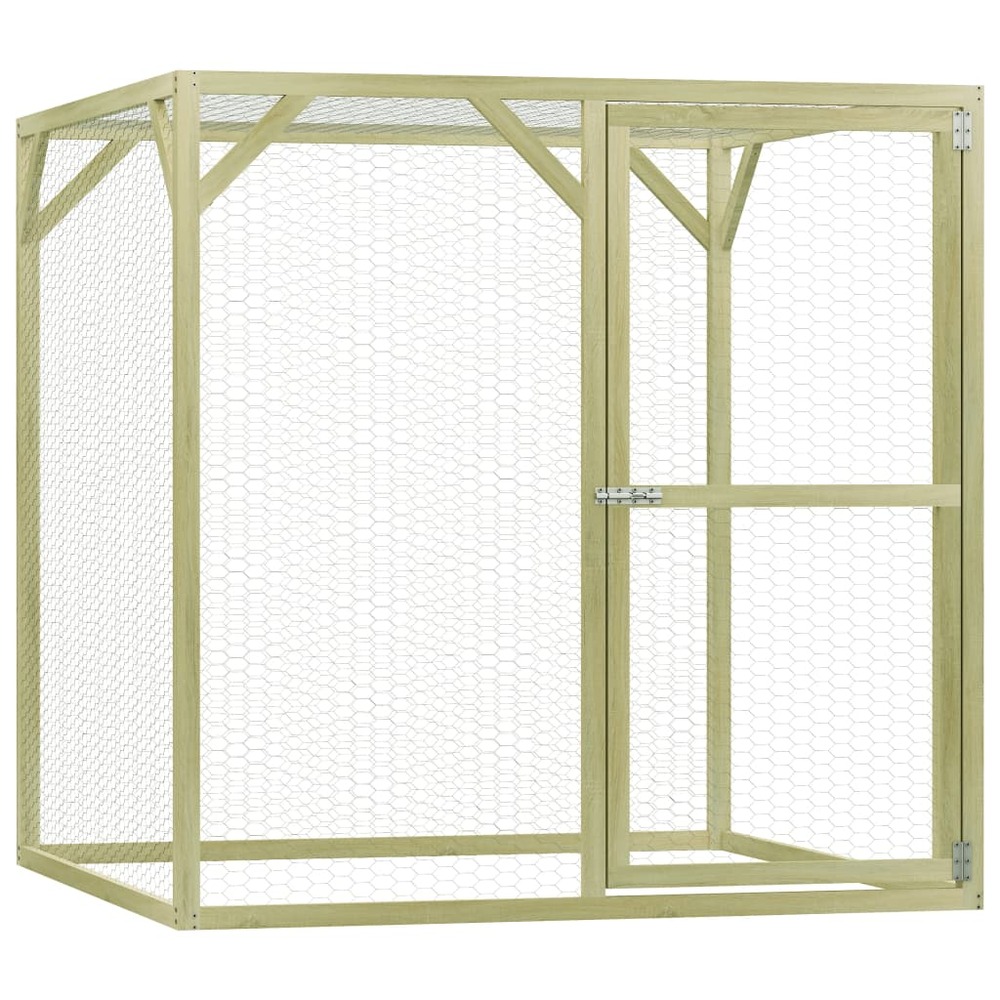 Poulailler 1,5 x 1,5 x 1,5 m pinède imprégnée